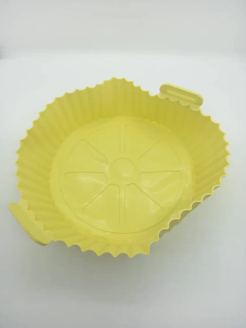 Cesta de silicona para freidora de aire, bandeja reutilizable amarillo 3
