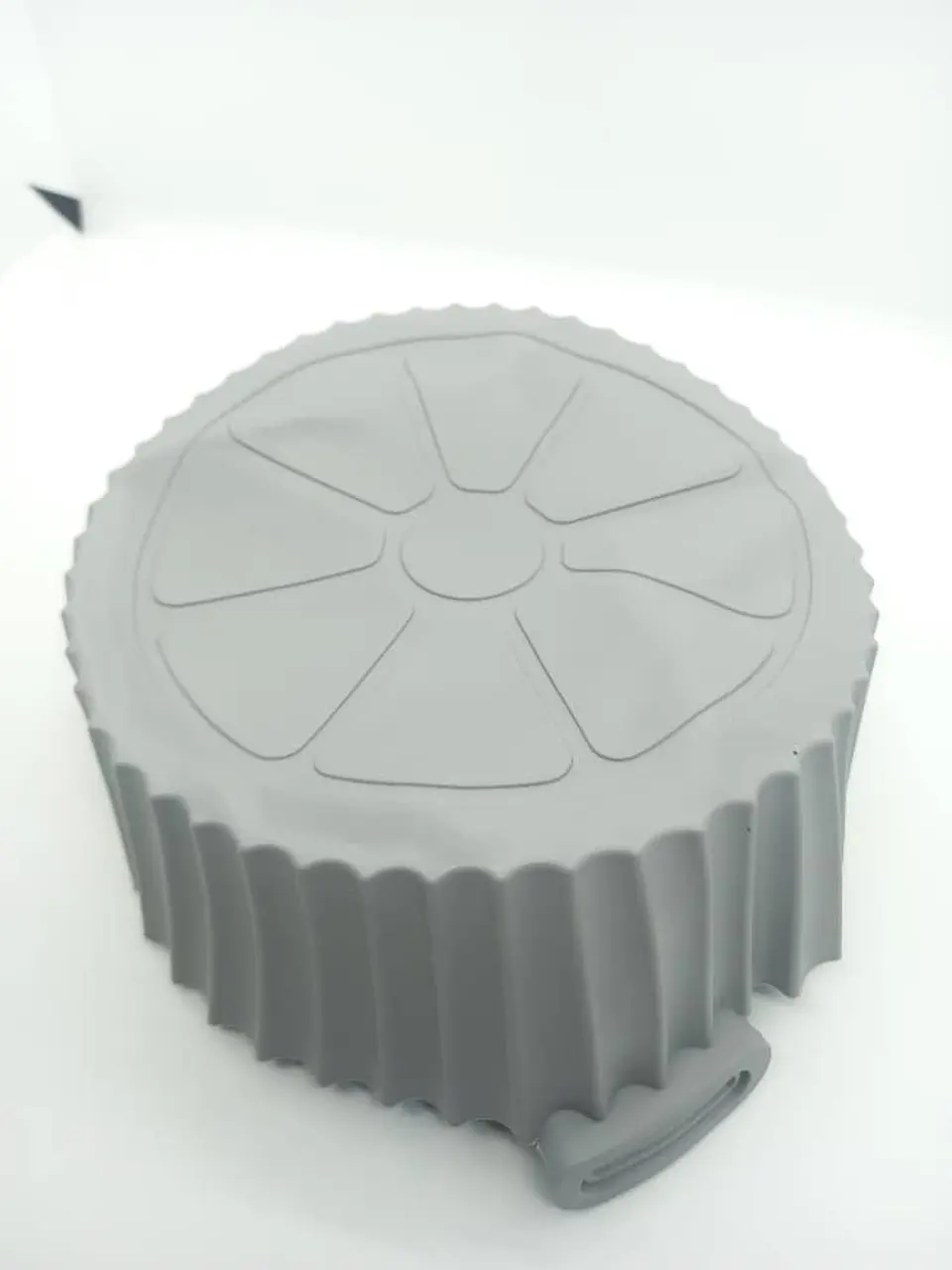 Cesta de silicona para freidora de aire, bandeja reutilizable gris 5