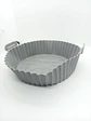 Cesta de silicona para freidora de aire, bandeja reutilizable gris - thumbnail 6