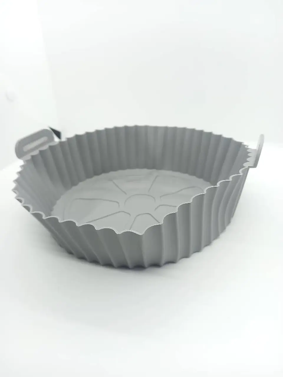 Cesta de silicona para freidora de aire, bandeja reutilizable gris 6