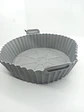 Cesta de silicona para freidora de aire, bandeja reutilizable gris - thumbnail 7