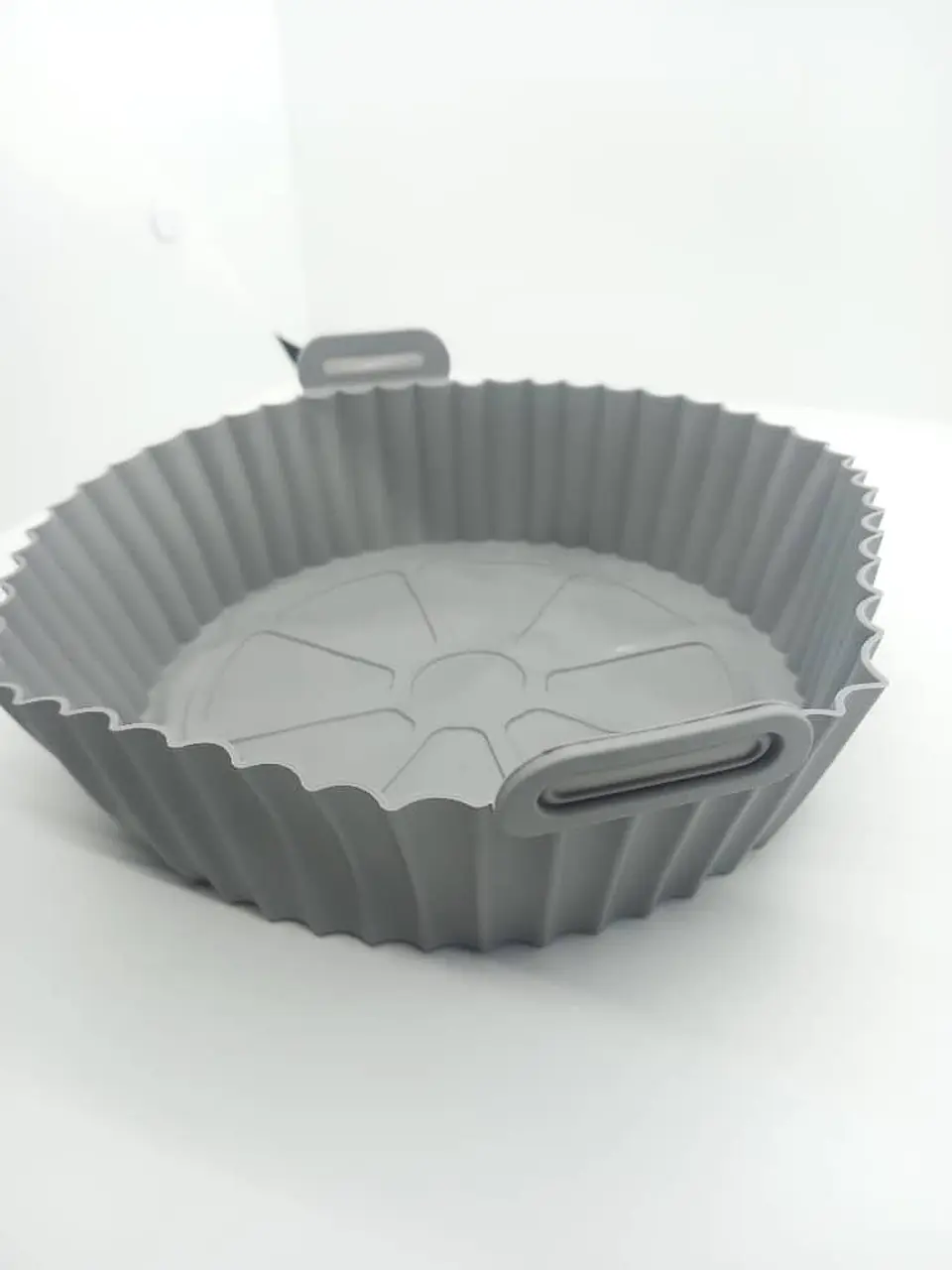 Cesta de silicona para freidora de aire, bandeja reutilizable gris 7
