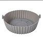Cesta de silicona para freidora de aire, bandeja reutilizable gris - thumbnail 8