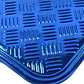 Alfombras pisos de auto diseño metálico azul - Miniatura 5