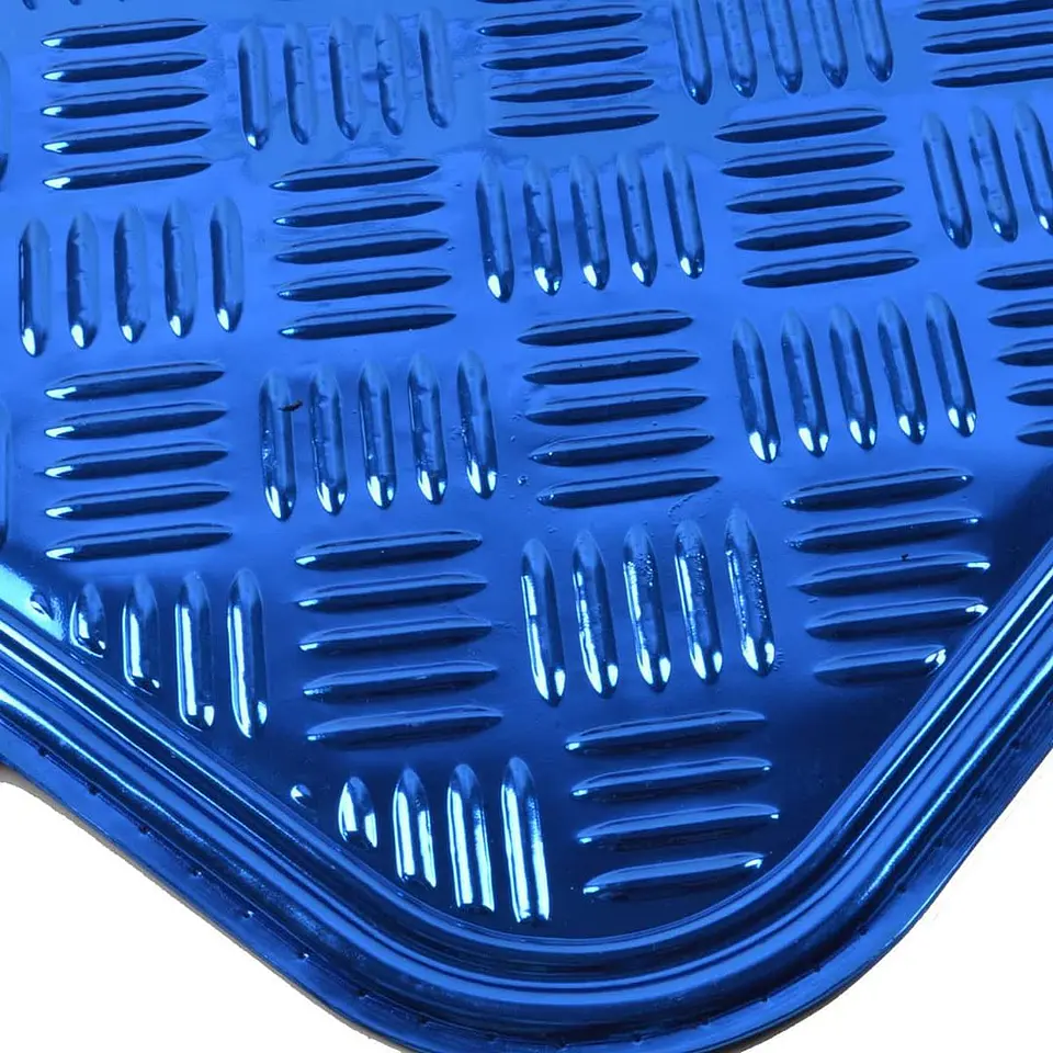 Alfombras pisos de auto diseño metálico azul 5