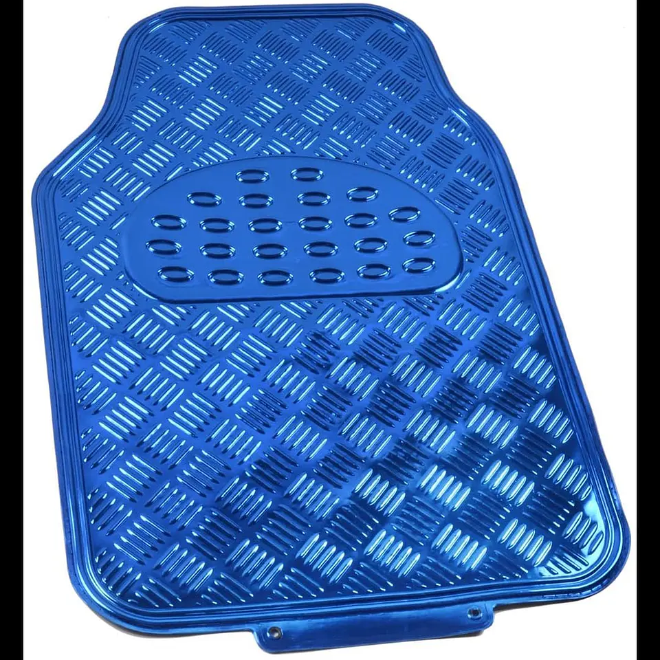 Alfombras pisos de auto diseño metálico azul 6