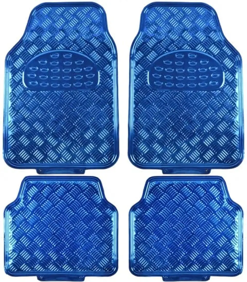 Alfombras pisos de auto diseño metálico azul 10