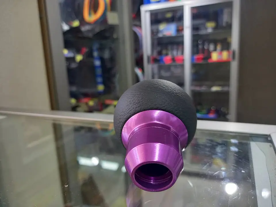 Pomo perilla de cambios universal, 5 vel., morado con negro 7