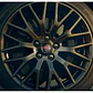 Set X4 Tapa centro de Llantas de autos universal STI NEGRO CON ROJO - thumbnail 2