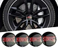 Set X4 Tapa centro de Llantas de autos universal STI NEGRO CON ROJO - thumbnail 1