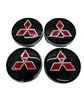 X4 Tapa centro llantas Mitsubishi 60mm/56mm - Negro/Plateado/Rojo - thumbnail 8