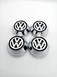X4 Tapa centro de llantas de auto tunning conica marca Volkswagen - Miniatura 1