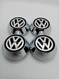 X4 Tapa centro de llantas de auto tunning conica marca Volkswagen - Miniatura 3