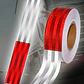 Pegatinas reflectantes para auto y camión color blanco con rojo tira - Miniatura 1