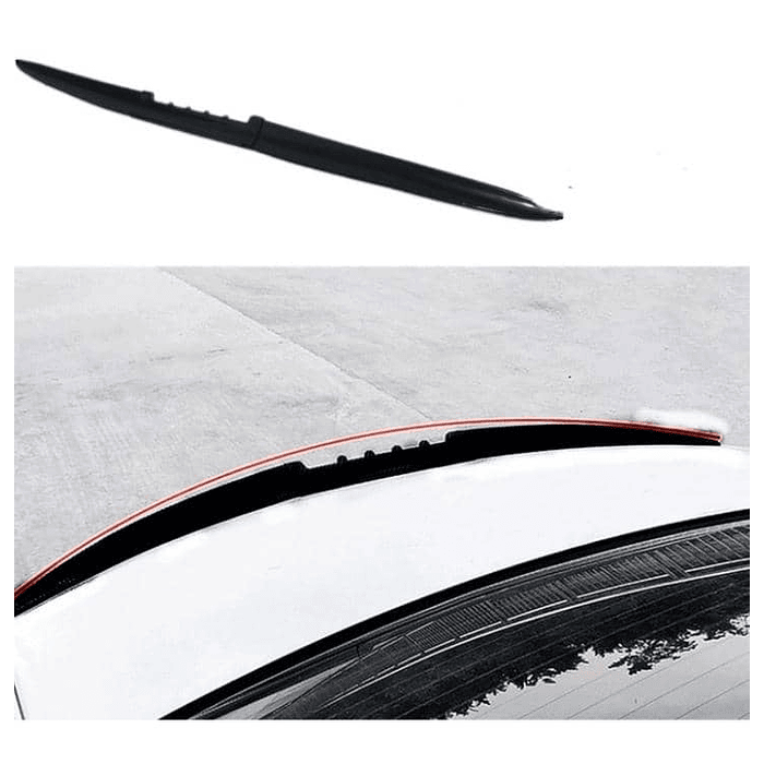 Alerón airfoil 2023, accesorios de autos universal de goma color negro con adhesivo cortable sin perforación accesorios de modificación medida 1.35cm 1