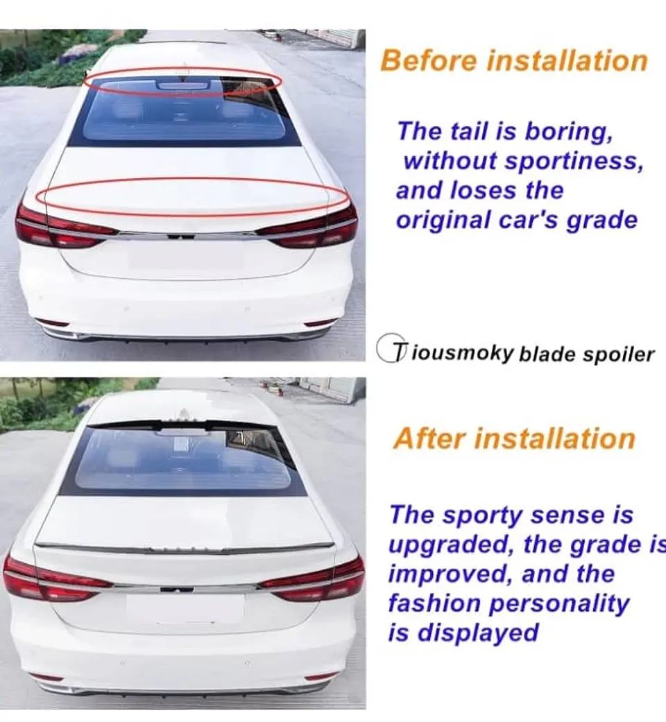 Alerón airfoil 2023, accesorios de autos universal de goma color 10