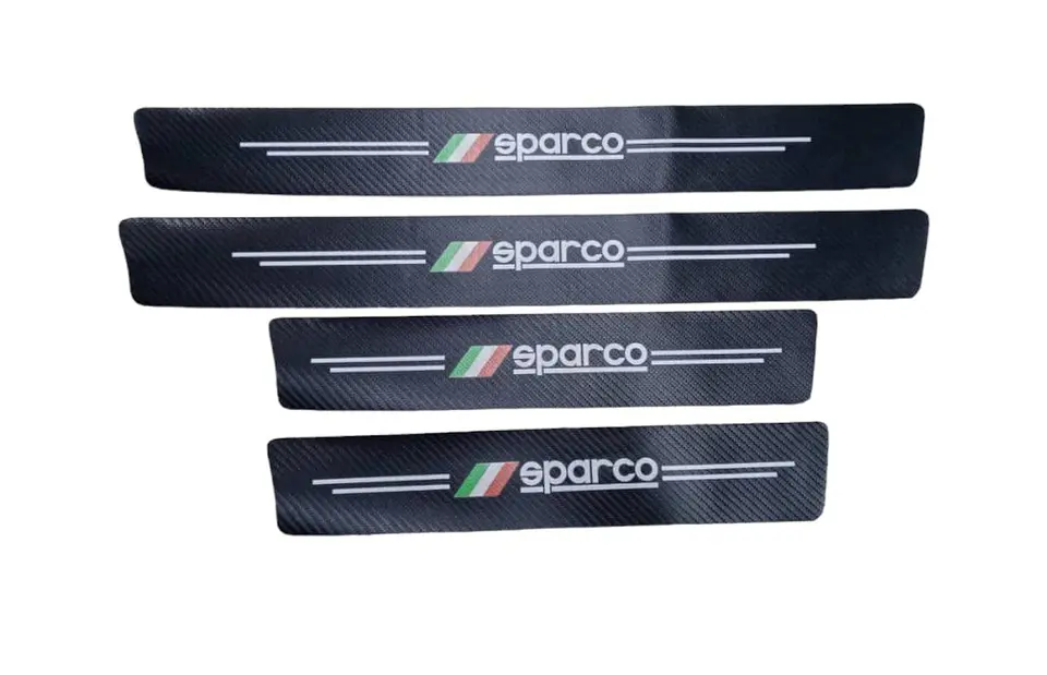 Cubre socalo/pisadera fibra carbono antiarañazos, 4pzs - Sparco 2