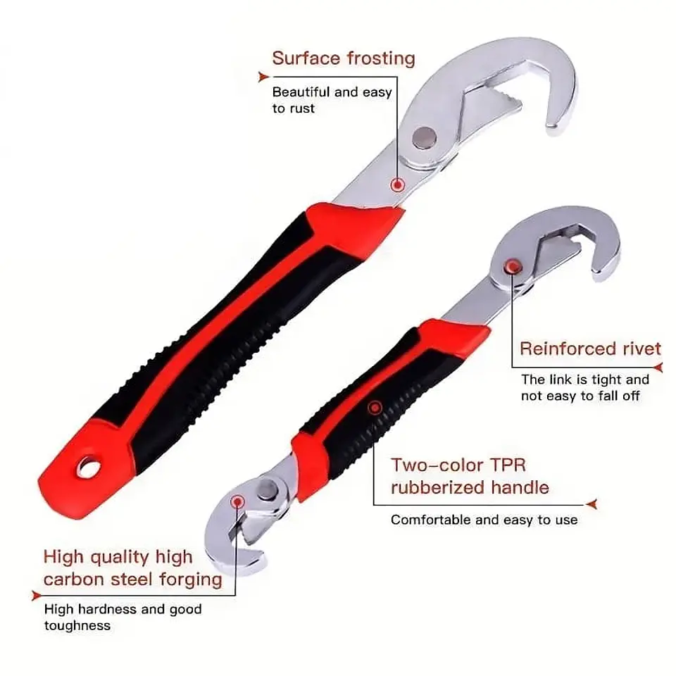 X2 Llave inglesa universal ajustable, herramienta manual multifuncion 2