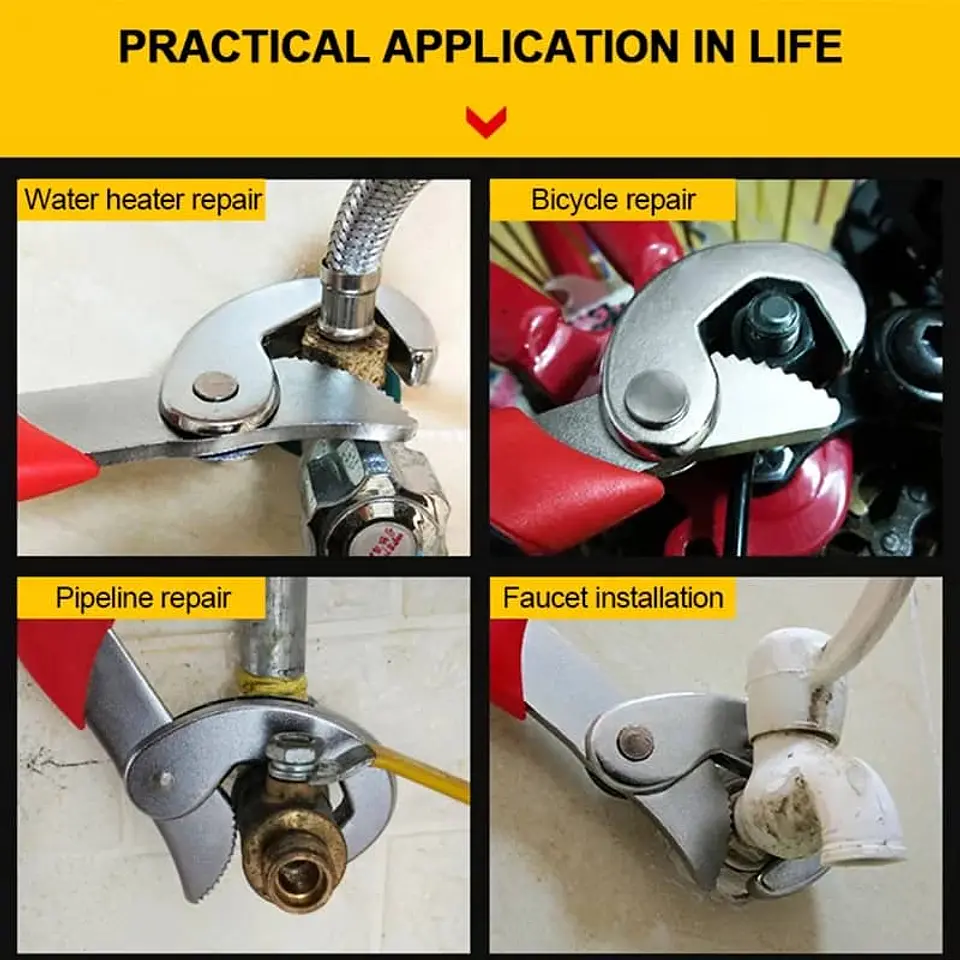 X2 Llave inglesa universal ajustable, herramienta manual multifuncion 6