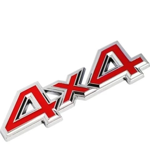 Pegatina emblema de Metal - 4x4 3D adhesiva para carrocería cromado