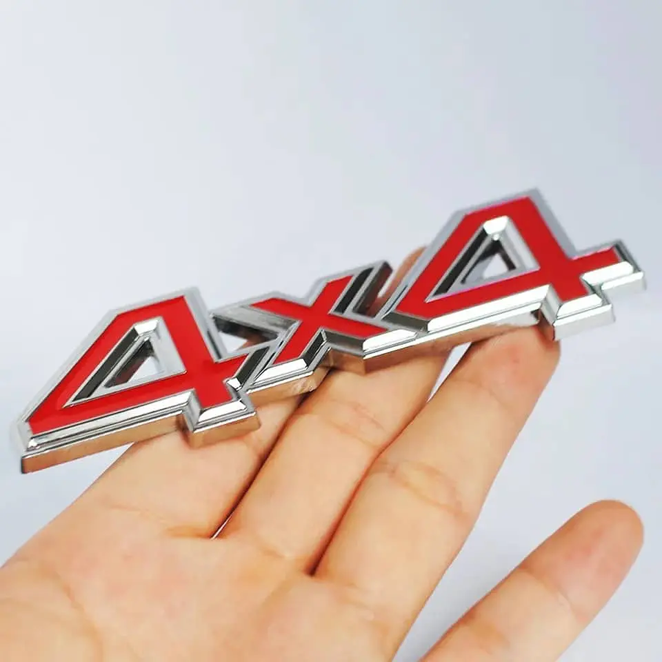Pegatina emblema de Metal - 4x4 3D adhesiva para carrocería cromado 4