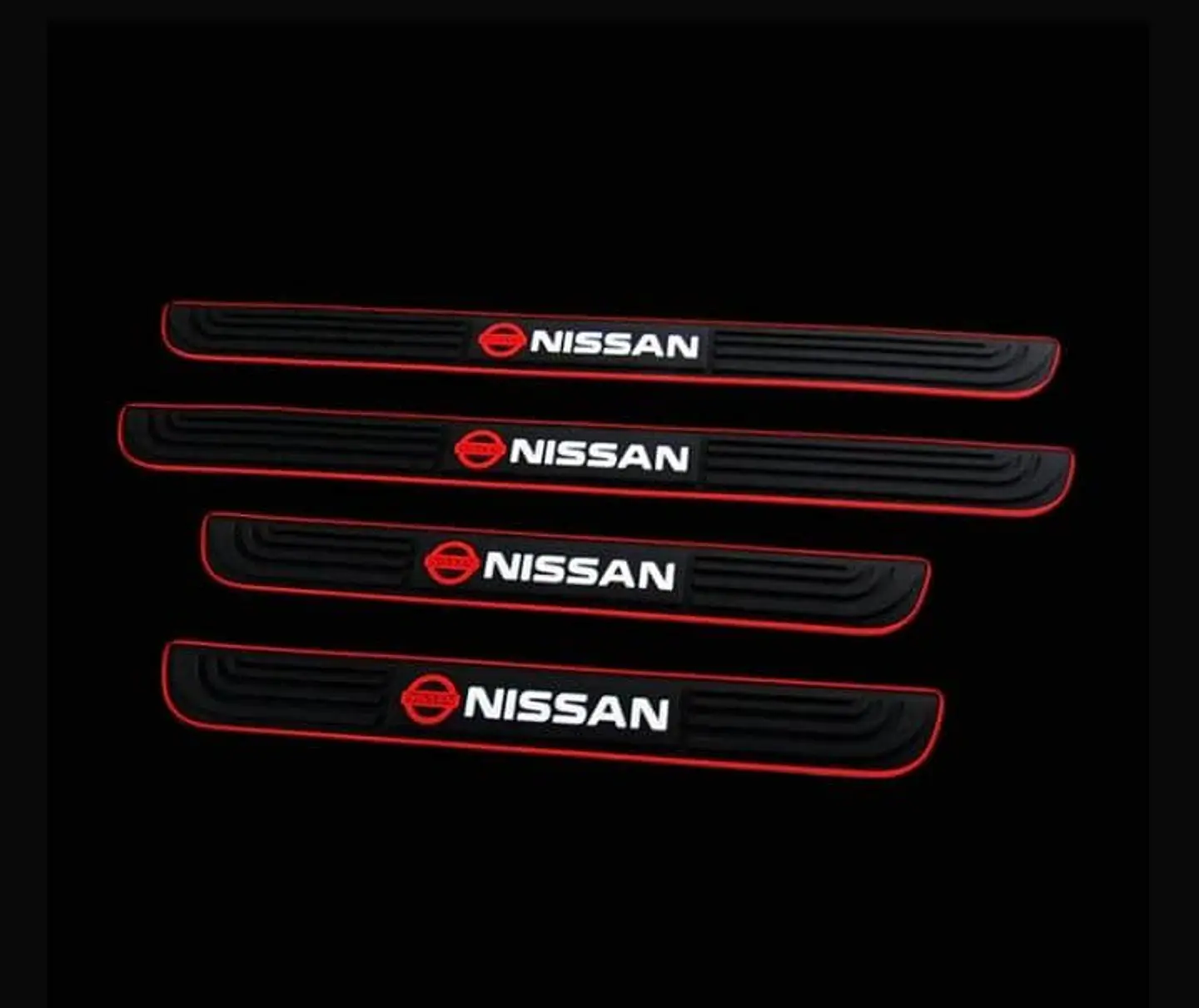 X4 Goma pisadera cubre zócalos Nissan - 2x 51.5 x4cm 2x37cm x4cm 8