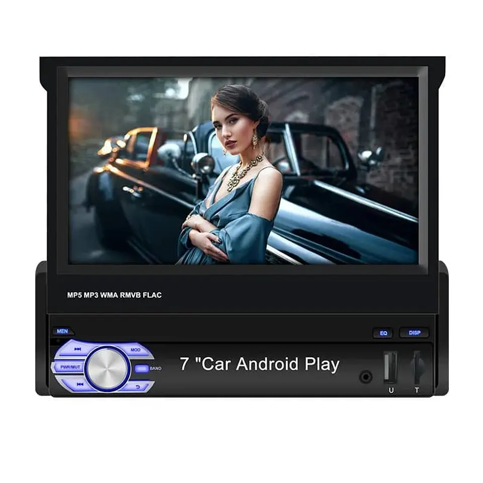 Radio reproductor - multimedia con pantalla retráctil de 7