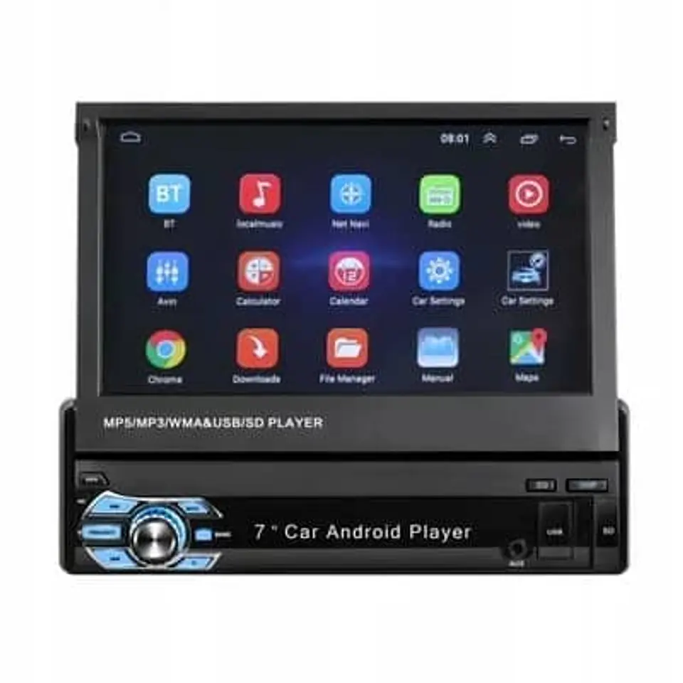 Radio reproductor - multimedia con pantalla retráctil de 7