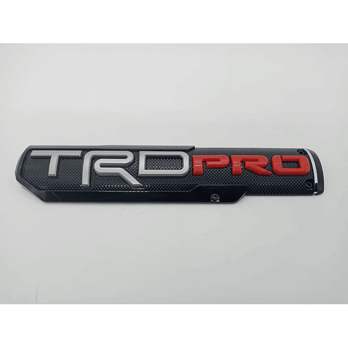 Emblema insignia 3D TRD PRO etiqueta pegatina para uso lateral, guarda barro, parrilla y maletero color negro letra gris y rojo 4