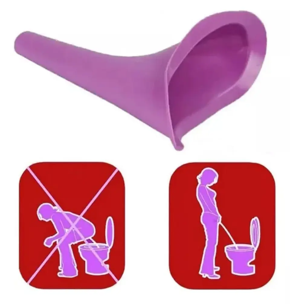 Urinario portátil femenino de emergencia reutilizable, inodoro de 2