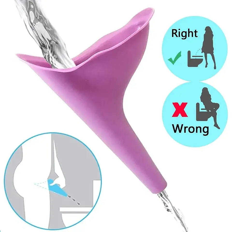 Urinario portátil femenino de emergencia reutilizable, inodoro de 1