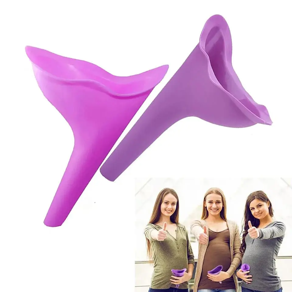 Urinario portátil femenino de emergencia reutilizable, inodoro de 5