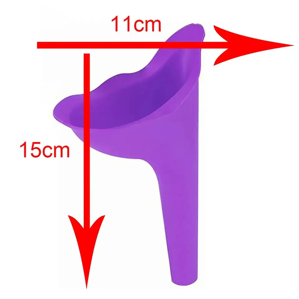 Urinario portátil femenino de emergencia reutilizable, inodoro de 8