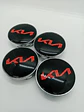 X4 Tapa centro llantas kia logo - Negra Roja - thumbnail 2