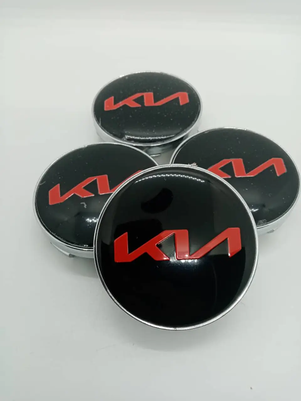 X4 Tapa centro llantas kia logo - Negra Roja 6