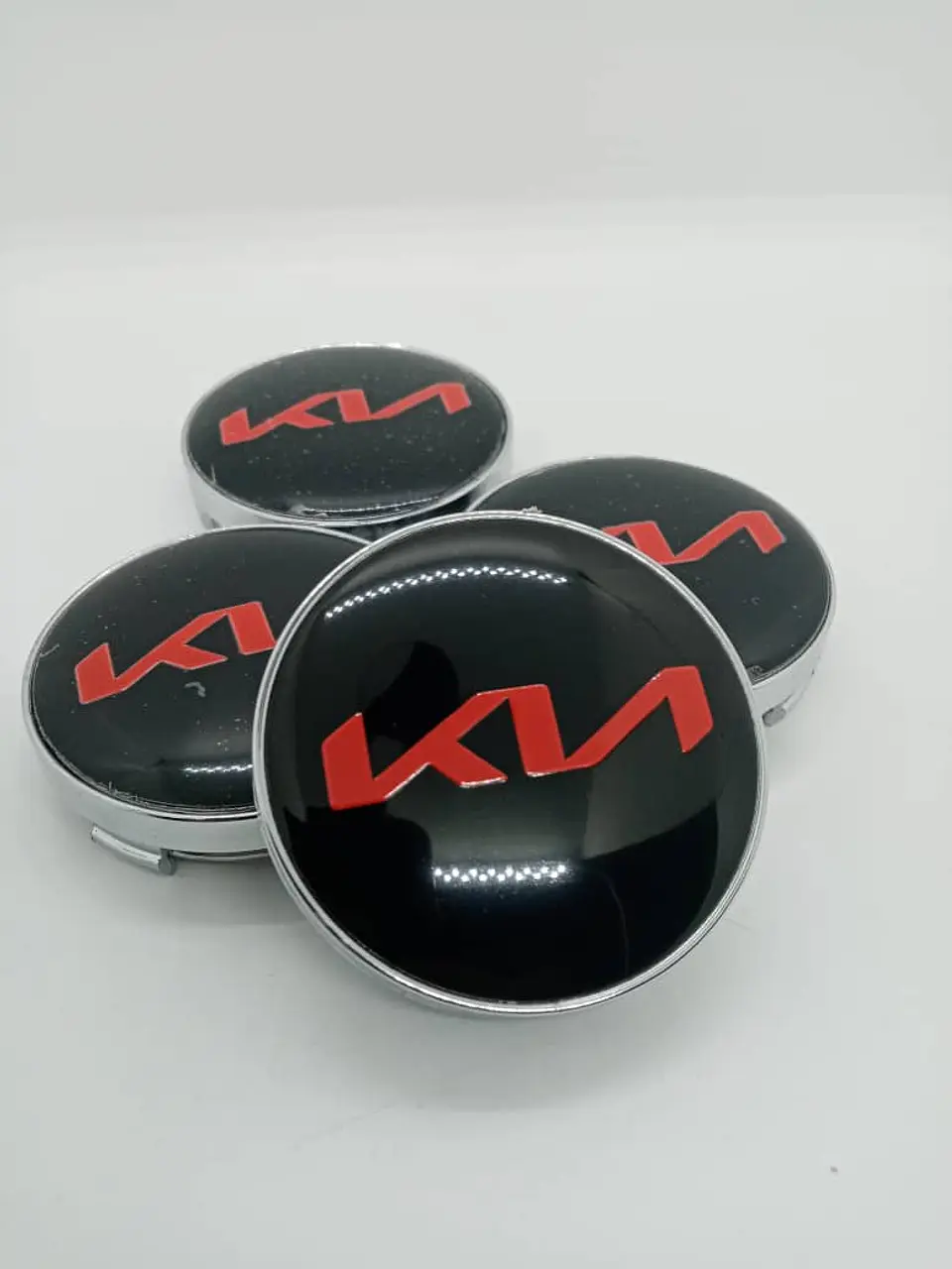 X4 Tapa centro llantas kia logo - Negra Roja 7