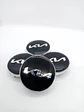 X4 Tapa centro llantas kia logo - Negra Plata - Miniatura 1