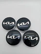 X4 Tapa centro llantas kia logo - Negra Plata - Miniatura 5