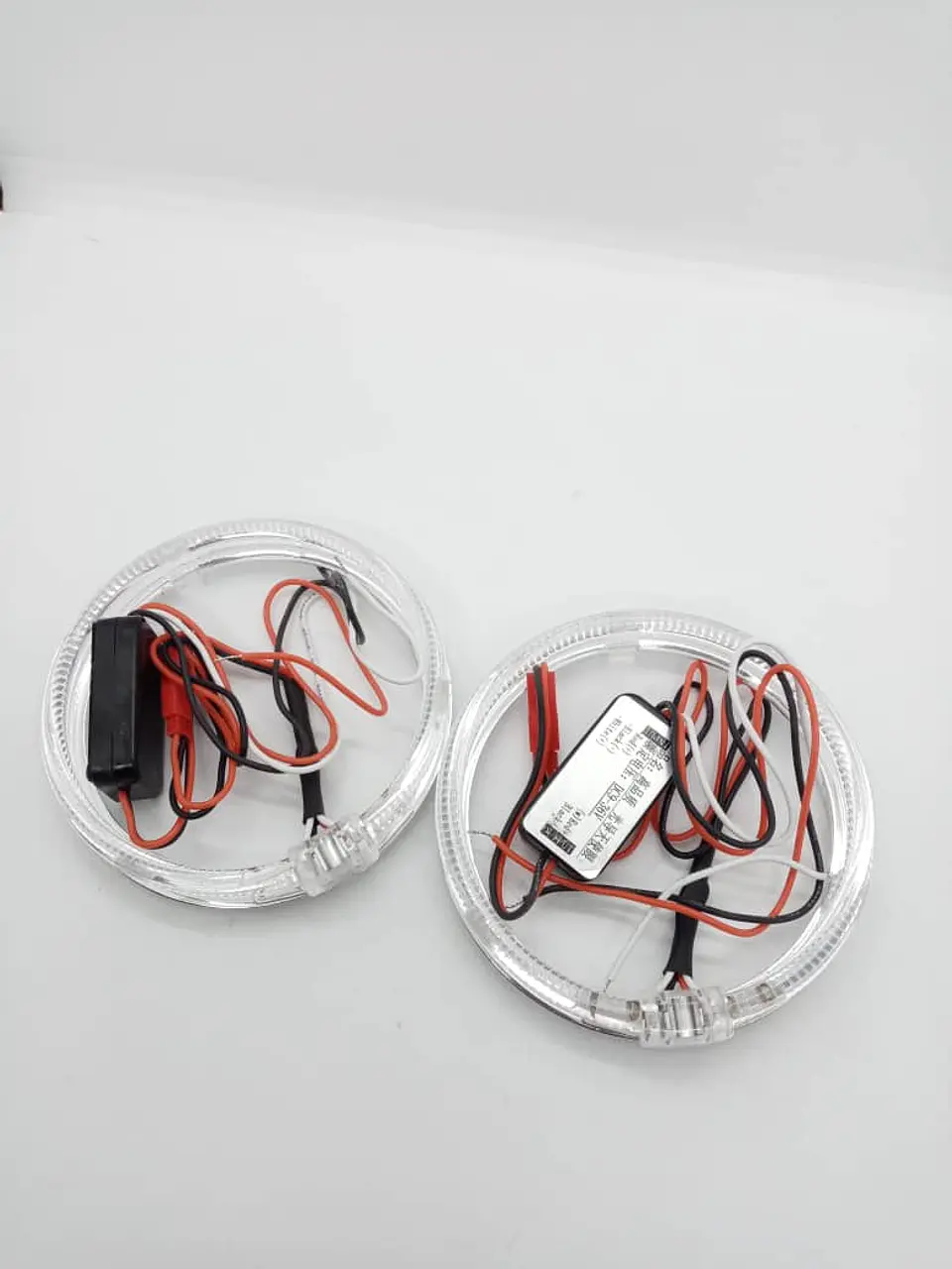 X2 anillos luz LED circular, ojos de ángel 9.5cm - Rojo 4