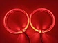 X2 anillos luz LED circular, ojos de ángel 9.5cm - Rojo - thumbnail 1