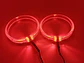 X2 anillos luz LED circular, ojos de ángel 9.5cm - Rojo - thumbnail 5