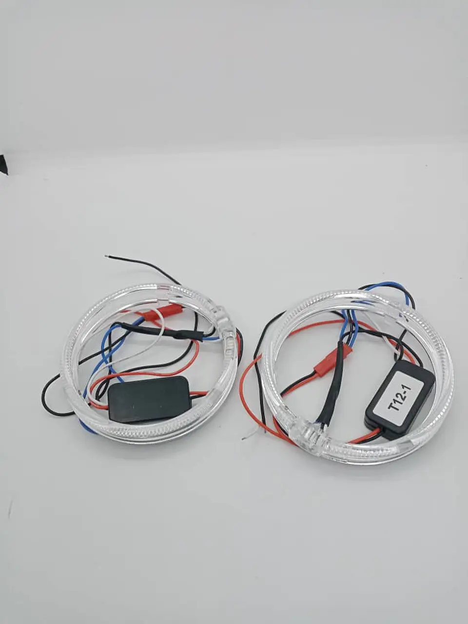 X2 anillos luz LED circular, ojos de ángel 9.5cm - Azul 6