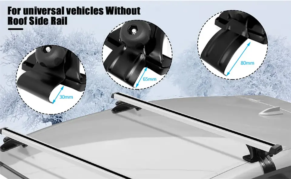 Barras Portaequipaje de aluminio para autos suv y Jeep 26