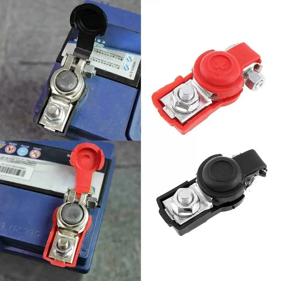 X2 conector Borne terminal de batería de autos, terminal positivo y 2