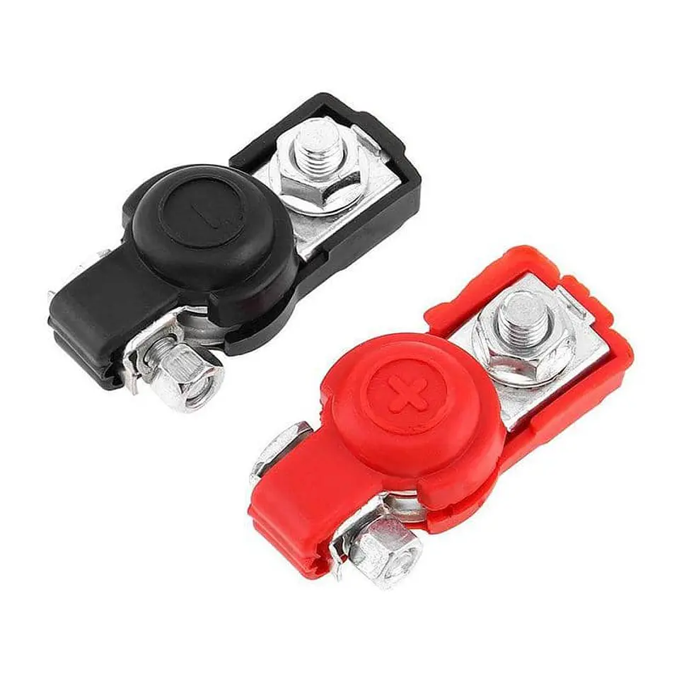 X2 conector Borne terminal de batería de autos, terminal positivo y 6