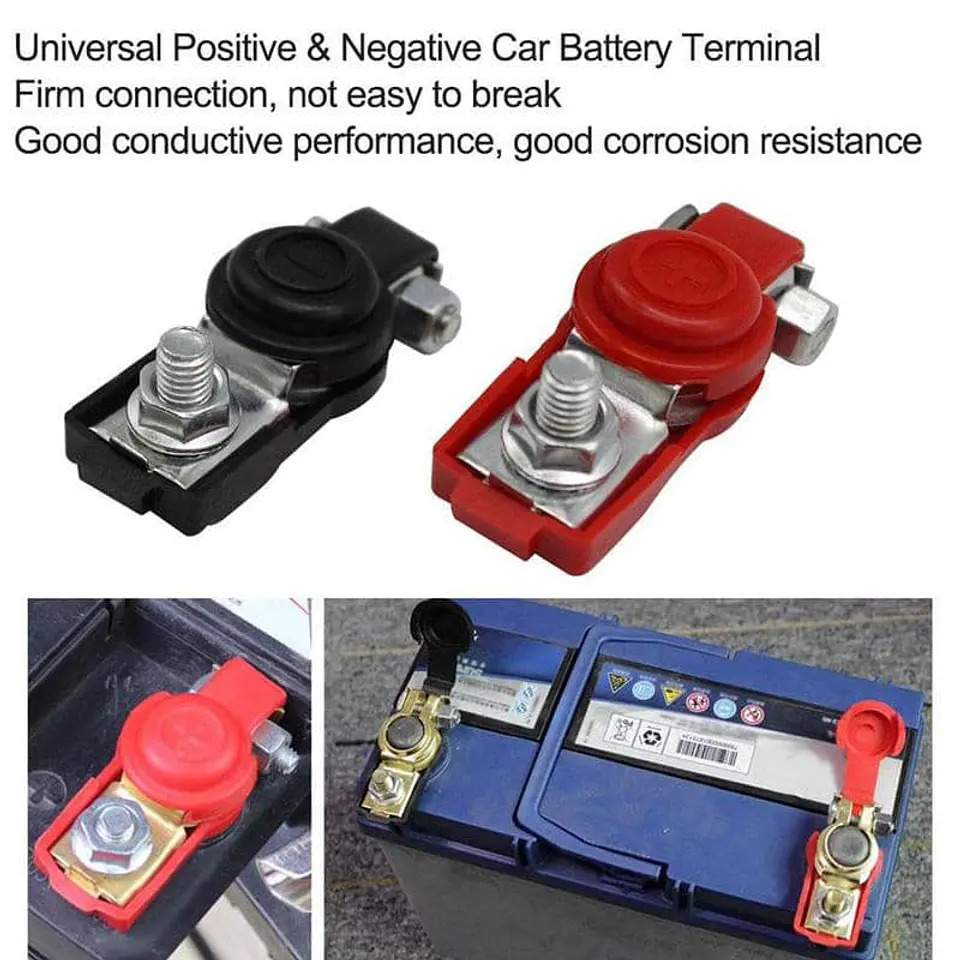 X2 conector Borne terminal de batería de autos, terminal positivo y 13