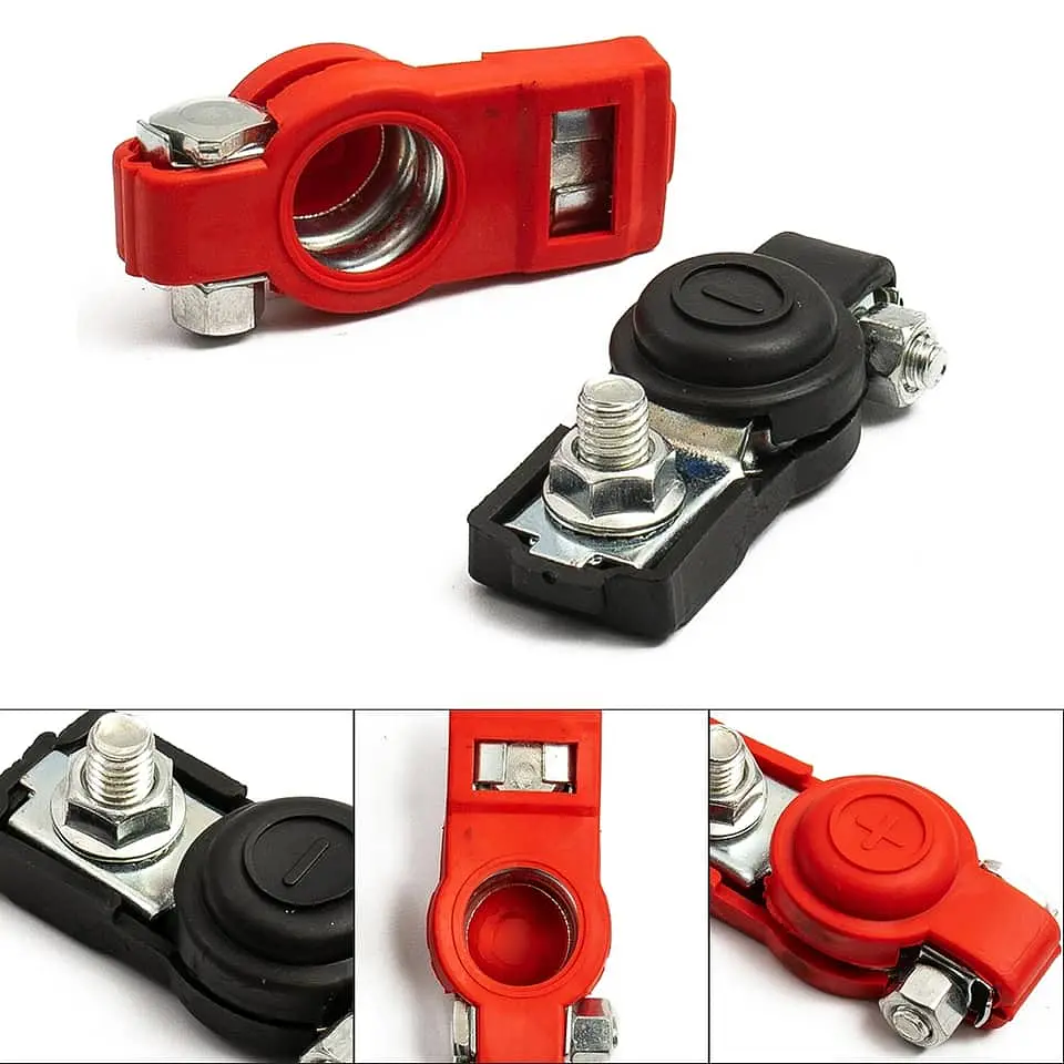 X2 conector Borne terminal de batería de autos, terminal positivo y 19