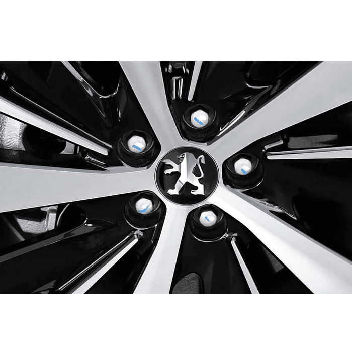 Set X4 Tapas centro de Llantas de autos centro de rueda marca PEUGEOT 58X60MM 6