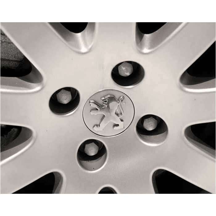Set X4 Tapas centro de Llantas de autos centro de rueda marca Peugeot 58mm X 60mm  8