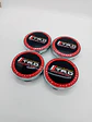 X4 Tapa centro llantas Toyota TRD 60mm 56mm - Negra Rojo - Miniatura 3